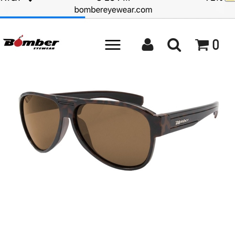 Bomber floating polarized sunglasses BNWT